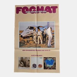 Foghat Rock and Roll Outlaws Vintage 1974 Promo Album Poster 23x35 Bearsville